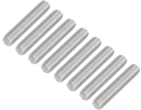 QUARKZMAN 8Pcs Varilla Roscada Completa M8 x 40mm Acero Inoxidable 304 Rosca a la Derecha Pernos de Barra para Ensamblaje de Muebles y Maquinaria