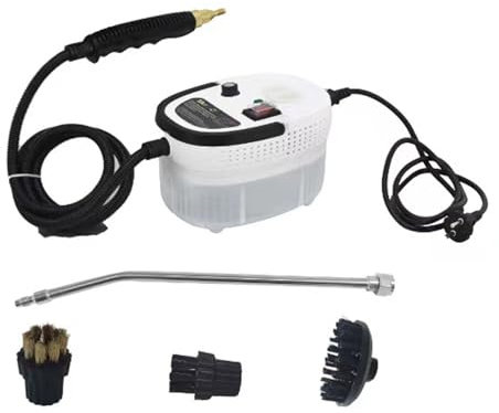 FfiMe Pulitori a Vapore, Pulitore a Vapore Portatile da 2500 W, Pulitore a Vapore per Bagno Potente Macchina per la Pulizia a Vapore ad Alta Pressione, Pulitore a Vapore per Forno White