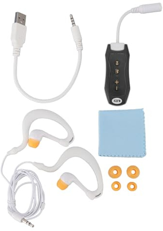 Lecteur MP3 étanche pour la Natation, Lecteur MP3 IPX8, Lecteur de Musique USB 2.0 étanche et Rechargeable avec écouteurs étanches pour la Natation, la Plongée, la Course à Pied