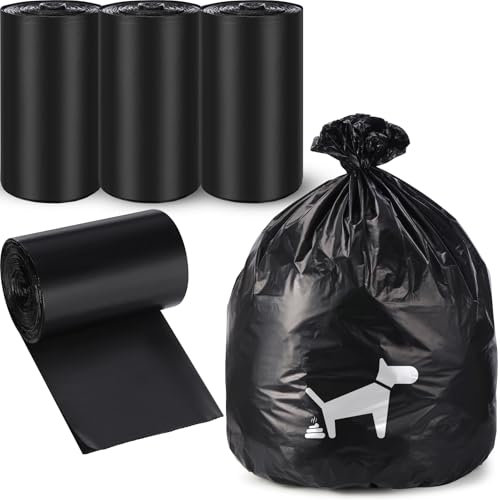 Weekgrat 150 Pcs Dog Waste Poop Bags Dog Large Leak Proof Bags 26x 33 Pet Waste Station Can Liners Heavy Duty Pet Trash Bin Liner for Walking Poop Station Dispensers, 3 Rolls of 50(Black)