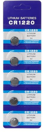 Lot de 5/10 piles bouton CR1220 pour clé de voiture - Alimentation longue durée pour montres et porte-clés
