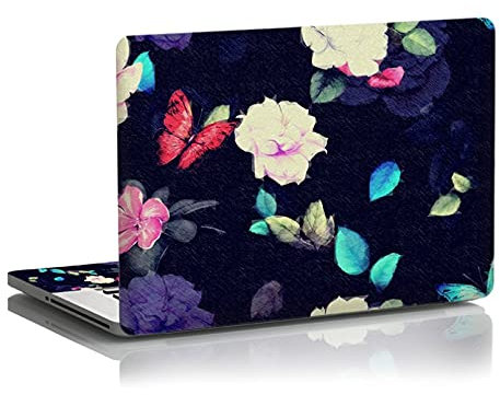 Laptop Skin Aufkleber Schmetterling und Blumen Notebook Computer Skins für 10 12 13 15 15,6 Zoll