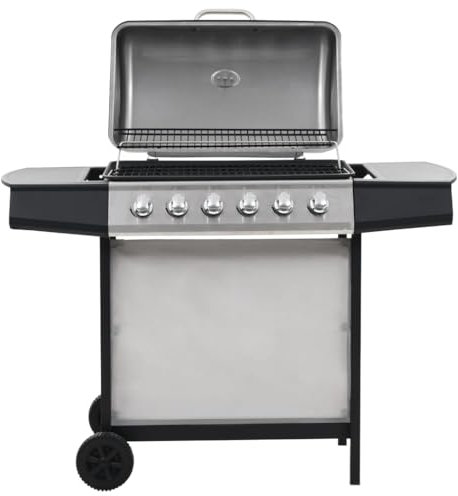 Générique Barbecue au gaz avec 6 Zones de Cuisson INOX Argenté,Barbecues,19.88KG-44286