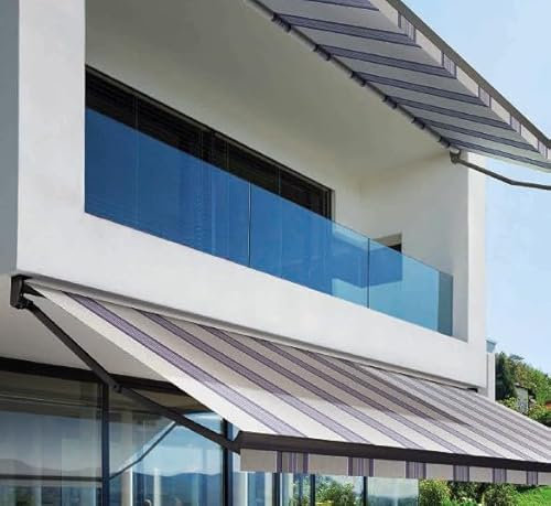 Tende da Sole per Esterno con bracci | Tenda da Sole a Caduta a Bracci Estensibili Regolabili per Balcone | Tessuto Tempotest Parà | Struttura in Alluminio | Diversi Colori | Personalizzabile