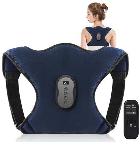LPQKCcY Rücken Geradehalter mit Massagefunktion, Verstellbare Haltungskorrektur Rücken Damen mit Heizung, RückenstüTzgüRtel Vibrationsfunktion, Posture Corrector für Schultergurt Haltungskorrektur