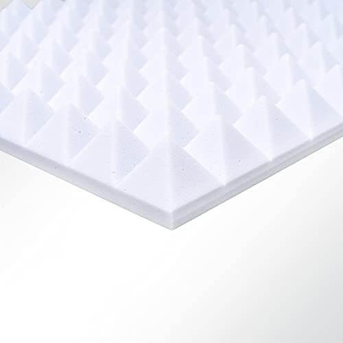 Quiet Please Basotect® Pyramidenschaum Noppenschaum weiß selbstklebend 1000x500x100mm Schallabsorber Schallschutz Schalldämmung