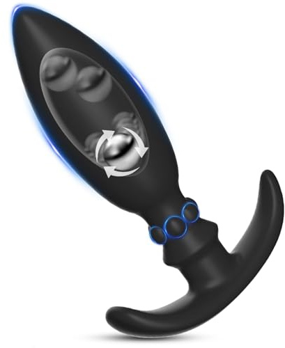 BDSMYOU 4.0 Buttplug Analplug für Frauen Männer,Anal Plug mit Inneren Analkugeln & Extra Großer Sockel,Anal Beads Butt Plug Dildos Anal Dildo Po Dusche Analdusche Anal Toys,Analdilos Herren (L)