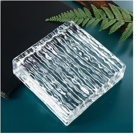 DXZXDJIU Briques de Verre rectangulaires Haute Transparence – Briques de Verre Solides for la rénovation de salles de Bains Modernes et Les cloisons de Salon(1pcs)