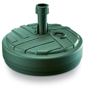 DIKEL Supporto per ombrellone, diametro 39 cm, riempito con acqua o sabbia, 12 l, robusto portaombrelli in plastica resistente alle intemperie, stabile base per ombrellone per terrazza, giardino e