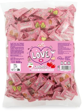Caramelos Cerdán - Caramelos Sin Azúcar con Forma de Corazón - 500g