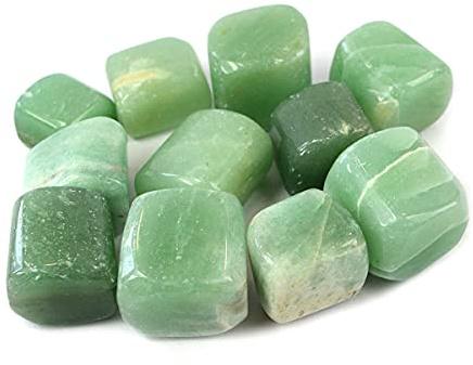 INDIA MADE Pietra grezza naturale di avventurina verde burattata, pietra grezza burattata, confezione da 200 grammi -B0994KLL95