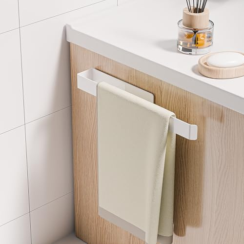 Aikzik Toalleros de Baño sin Taladro, Colgador Toalla Baño, Toallero Adhesivo Baño, Acero Inoxidable, Práctico Accesorios Baño, Blanco (32 cm)