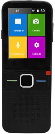 Cryfokt 138 Språköversättare Voice Translation Device, 2,4 Tum Skärm, Offline, Trådlös, 1 GB RAM 8 GB ROM, Real Time Photo Group Tolkning, Samtidigt för Affärsinlärning