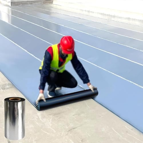 Wasserdichte Dachpappe Selbstklebende Unterlage Rolle und Blinkband für Schuppen, Veranden und Fensterdächer