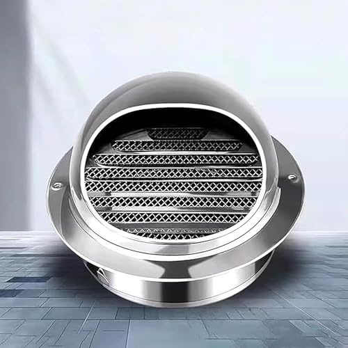 Couvercle De Ventilation D'éChappement ExtéRieur Grille D'aération En Acier Inoxydable Ronde Grille Ventilation Hotte Ø 50-300mm Pour Caravane Cuisine Salle De Bain(60mm/2.4in)