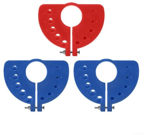 Drill Bit Sharpener for Portable Grinding Tools, 3-Pack ABS Sturdy Material, Red/Blue, Compatible with Various Drill Bit Sizes, Home & Garden Workshop Use