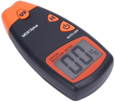 Garosa Misuratore di umidità del Legno, Materiale ABS, Misurazione in Tempo Reale per Legna da Ardere e Legno Duro, Ampio Intervallo 5-40% per Falegnami