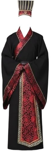 Fituenly Costume Uomo Hanfu Vintage Tang Cosplay, Abbigliamento Tradizionale Cinese, Costume Antico, Abito Festa, Abbigliamento Spettacolo, Abito Danza Popolare