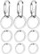 Jovitec 3 Sets Dog Tag Clip Durable Dog ID Tag with Rings for Dogs and Cats Collars Harnesses