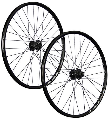 27,5 Zoll Laufradsatz Taurus Hohlkammer Shimano Cues QB400 6 Loch Disc schwarz