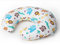 Niimo Nursing Pillow - 100% Cotton Cover with Siliconised Polyester Fibre Filling for Ergonomic Support, 100% Machine-Washable Feeding Pillow (Jungle)