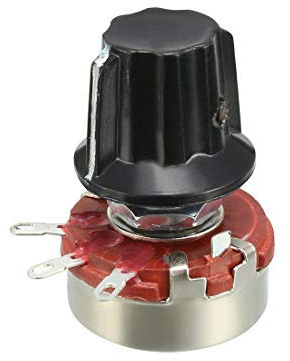 WH118 330K Ohm Résistances variables Potentiomètre à film de carbone rotatif à un tour avec boutons