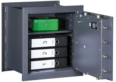 Format Wandtresor Wega 40-380, Mechanisches Zahlenkombinationsschloss, Grad 1 nach EN 1143-1, H53xB49xT38.3 cm, 63 kg