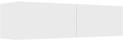 vidaXL Meuble TV, Armoire de Télévision avec Compartiment, Meuble Télé de Salon Salle de Séjour Intérieur, Scandinave, Blanc Bois d’Ingénierie