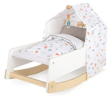small foot Puppenwiege Little Button, als Schaukelwiege und Liegestuhl verwendbar, ab 3 Jahren, 11813