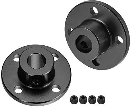 sourcing map 8mm Inner Dia H13xD10 Rigid Flange Coupling Motor Guide Shaft Coupler Motor Connector for DIY Parts Black 2pcs
