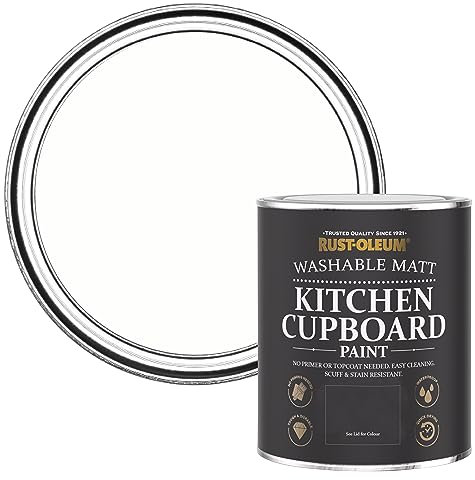 Rust-Oleum White Kitchen Cupboard Paint in Matt Finish - Chalk White 750ml