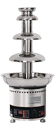 AIZYR Máquina Eléctrica De Fuente De Fondue De Chocolate Calentador De Inmersión Choco Melts De Acero Inoxidable para Restaurante De Fiesta En Casa (Funciona 12 Horas Continuamente),110v,4 Tier