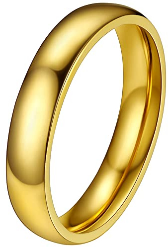 FaithHeart kvinnor män fingerring personlig 2 mm/4 mm/6 mm/8 mm stapelbar ring band ring högpolerad fotledsring midi fingerring förlorningsring vigselring för vän flickvän par, Metall, Ingen ädelsten