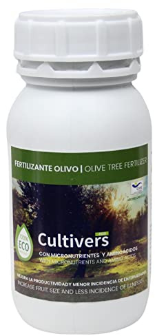 CULTIVERS Bio-Flüssigdünger Für Oliven 250 Ml Dünger Mit Makronährstoffen Und Mikronährstoffen. Verbessert Die Fruchtbildung, Quantität Und Qualität Der Olive