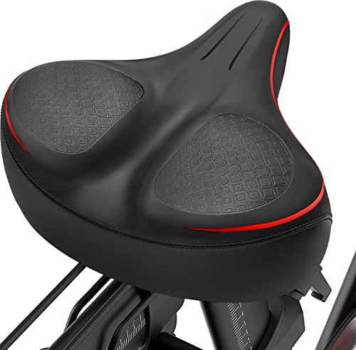 Oversized Bike Seats for Peloton Bike, Extra Wide Bicycle Seat for Men & Women, Saddle with Waterproof and Comfortable Memory Foam, Universal Fit for Beach Cruiser, Exercise, Stationary Bikes