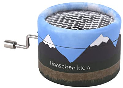 Voggenreiter Spieluhr 1288 „Hänschen klein“, hochwertige Spieluhr mit Qualitäts-Spielwerk und Handkurbel, robustes und kindgerecht gestaltetes Gehäuse