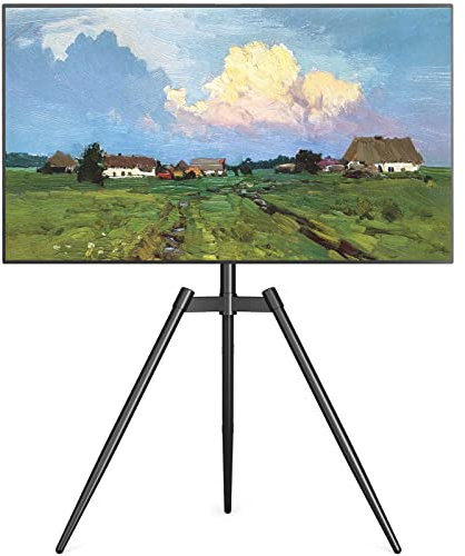Treppiede Supporto Cavalletto Tripod - RFIVER Porta TV da Terra da 32 a 65 Pollici per Televisore da LCD/LED/OLED/QLED/Plasma Girevole 100° , 400 x 400 mm