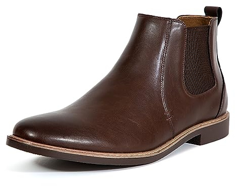 Deer Stags Men's Router Dress Comfort Chelsea Boot, Dark Brown, 8 Wide