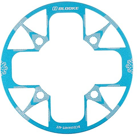 pistro Mountainbike-Kettenblattschutz, 104 mm, BCD-Aluminiumlegierung, Kettenblatt-Schutzhülle, für E-Bikes, Rennräder, Kurbelgarnitur, Radscheibenabdeckung, Unterstützung – Blau