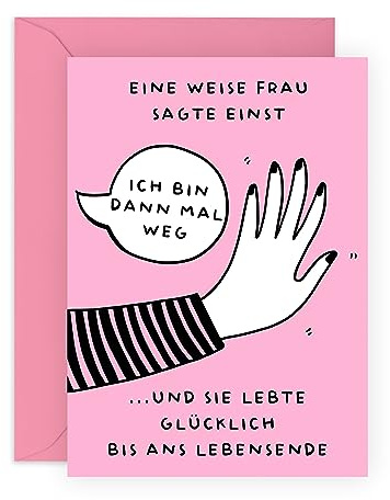 Central 23 Lustige Abschiedskarte - Neue Job karte für Frauen – 'EINE WEISE FRAU SAGTE EINST ' – Glückwunschkarte für Freundin Kollegin Bossin – Jobwechsel Rücktritt Ruhestand