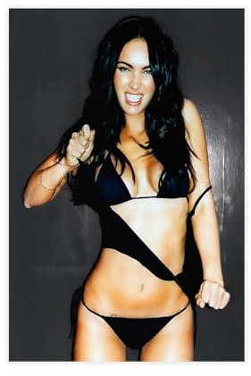 ZOLULA Megan Fox Poster auf Leinwand, Wandkunst, Dekordruck, Bild, Gemälde für Wohnzimmer, Schlafzimmer, Dekoration, ungerahmt, 50 x 75 cm