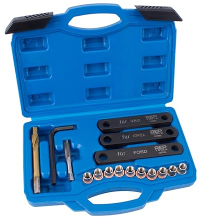 RepTools Bremse Gewinde Reparatur Satz M9x1.25 für VAG Bremssattel | Gewindebuchsen für Führungsbolzen für VW Audi Seat Skoda und Fahrzeuge weiterer Hersteller