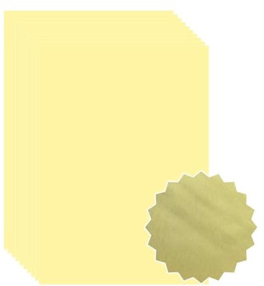 ÁSENME Pastellkartong, A3-storlek – 8 st Texturerat kartong (Pastellgul, A3 / 8 enheter)