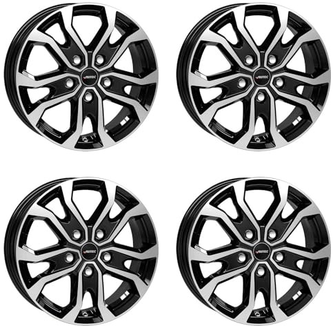 4x AUTEC Felgen Alufelgen KISO 7.5x18 ET52 5x112 Schwarz poliert kompatibel mit Mercedes-Benz V Marco Polo Vito EQV Viano