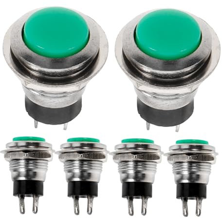 BELLIFFY 6piezas Interruptor Eléctrico Pequeño Unidades Botón Pulsador Momentáneo Para Coche Fácil De Usar
