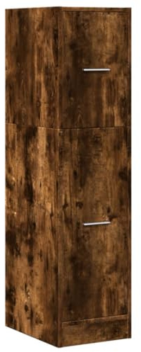 vidaXL Apoteksskåp rökfärgad ek 30x41x118 cm konstruerat trä, apotekskrin, apoteksmöbel, apotekarskåp, apotekarlåda, apotekarskåp, apotekarlåda
