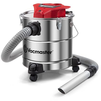 Vacmaster Vac EAV508S 1102, EAV508S 1102 HP 5 Gallon Premium Stainless Steel Ash Vacuum, Red Edition, 18.9 L