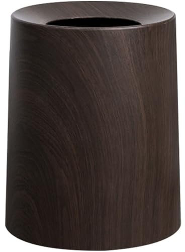 Lipfer Papelera De Grano De Madera, Cubo De Basura De Gran Capacidad, Cesta De Basura De Moda, Cesta De Papel Higiénico para Dormitorio, Baño, Lavandería, Cocina