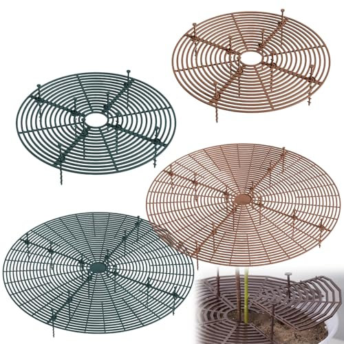 Lot de 4 grilles de pot : protection des plantes pour pots fleurs, chat grand 52 cm et 28 cm découpable