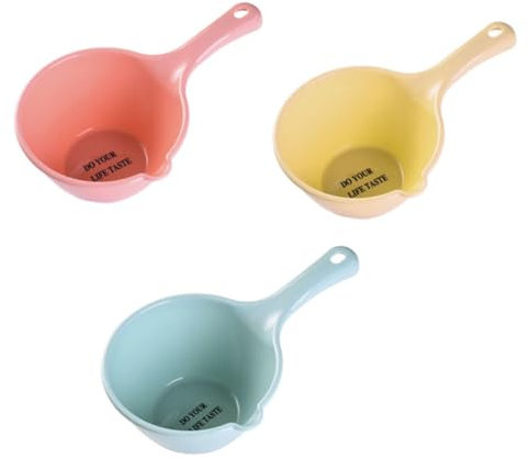 Cabilock Cucharón Para El Hogar 3 Piezas De Plástico Con Mango Para Bañarse Y Hacer Jardinería